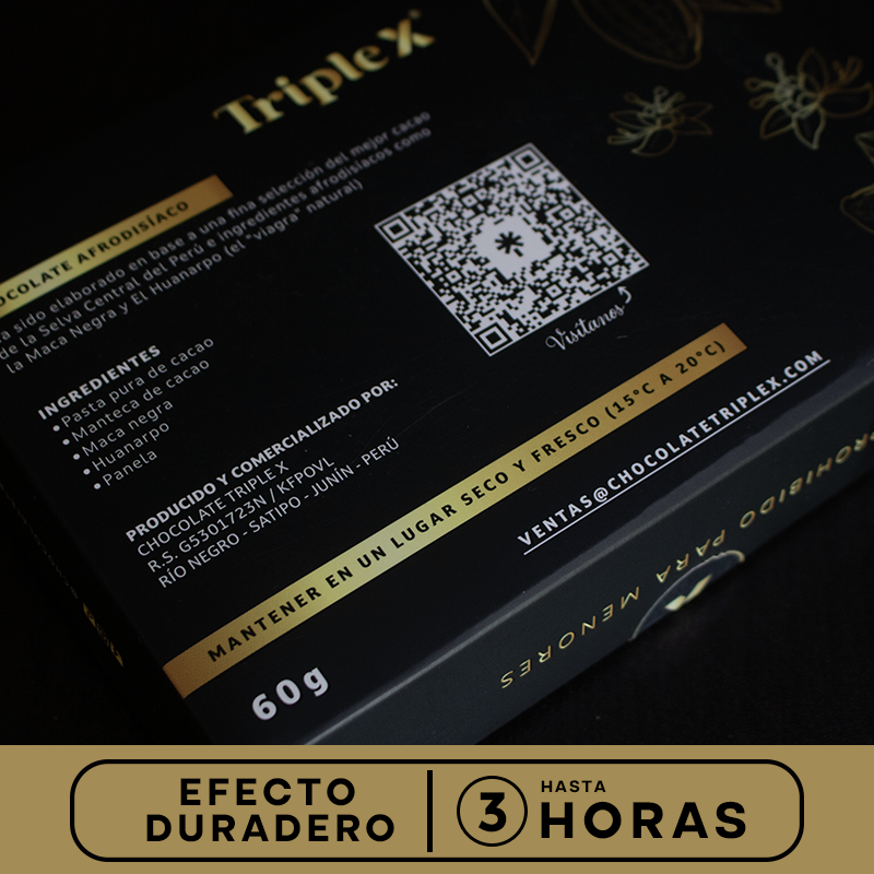 CHOCOLATE PREMIUM AFRODISIACO TRIPLE X® – Chocolate Triple X® Ecuador